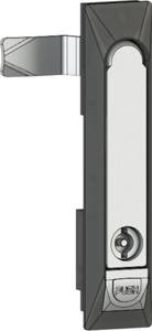 108-DB — Поворотно-ручечный замок для шкафа - с кнопкой - вставка под двухбородочный ключ