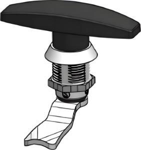 208-1-30 — T Kollu Kilit - H: 30 mm - Statik Boyalı