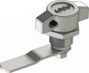 217 — قابل للقفل بقفل معلّق مقبض جناحي قفل - قطر 20 mm