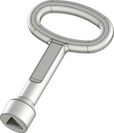 314 — Quarter-Turn Lock Key - Triangle 7/8/9 mm