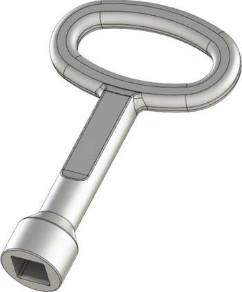 317 — Quarter-Turn Lock Key - Square