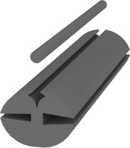 650 — шкаф остекления уплотнитель - 19x3